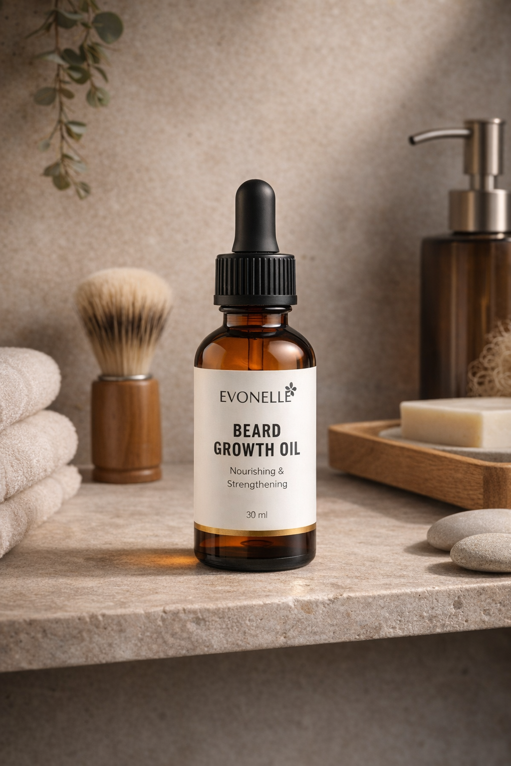 Evonelle Beard Growth Oil – Nourishing & Strengthening Formula for Thicker, Healthier Beard (30ml)
