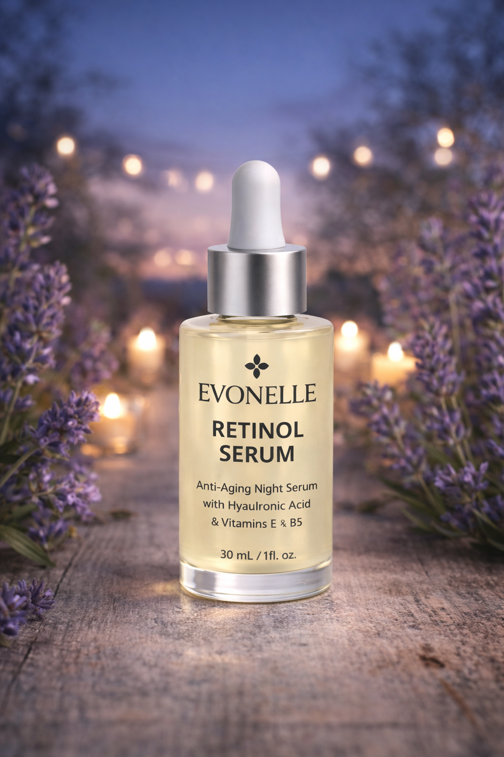 EVONELLE Advanced Retinol Face Serum 30ml – Anti-Aging & Wrinkle Repair with Hyaluronic Acid + Vitamins E & B5