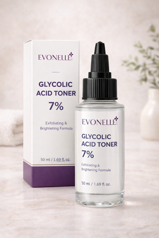 Evonelle Glycolic Acid Toner 7% – Exfoliating & Brightening Formula – 50ml