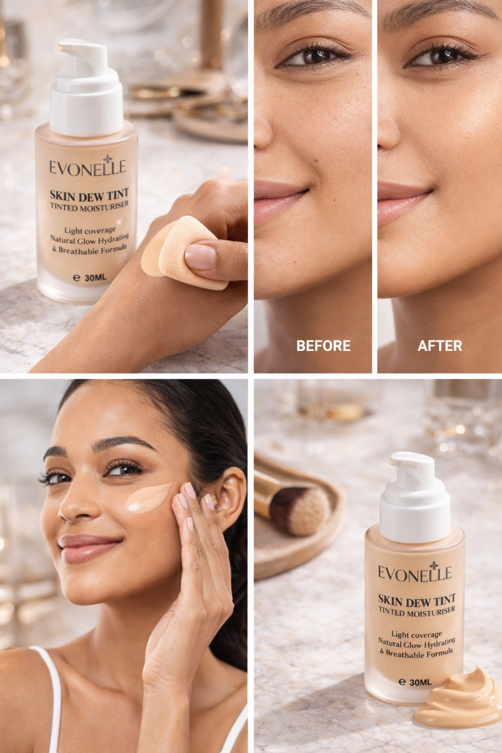 Evonelle Skin Dew Tint – Lightweight Tinted Moisturiser for Natural Glow (30ml)